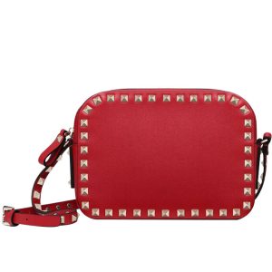 Valentino Rockstud Camera Bag Red