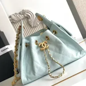 Chanel Coco 25 Hobo Handbag Grained Calfskin 22cm