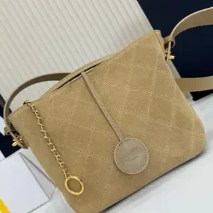 Chanel 26S Bucket Shoulder Suede Leather Bag 26cm