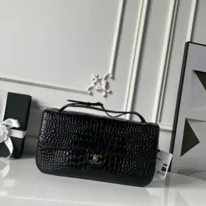 Chanel Coco Embossed Crocodile Shoulder Bag 32cm