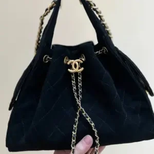 Chanel Coco 25 Hobo Handbag In Velvet 26cm