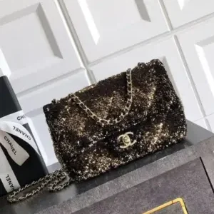 Chanel Sequin Classic Flap Bag – Black & Brown Ombre