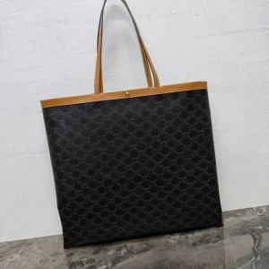 Celine Flat Shopper Bag in Triomphe Canvas