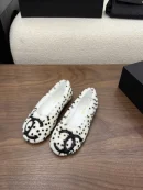 Chanel Coco Shearling Ballet Flat Shoes
