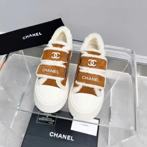 Chanel Shearling Sneaker Shoes