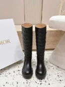 Dior Cannage Charm Chain Leather Long Boot