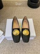 Dior Médaillon Buckle Loafer Black Lambskin Women's Shoes
