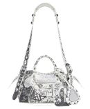 Balenciaga Neo Cagole XS Handbag Graffiti White