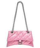 Balenciaga Crush Small Chain Bag Quilted Pink