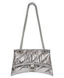 Balenciaga Crush Small Chain Bag Quilted Silver Gray