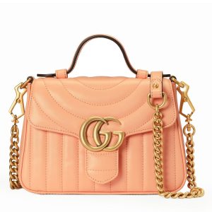 Gucci GG Marmont Mini Top Handle Bag 547260 Pink