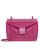 Valentino One Stud Embroidered Bag With Chain Peachblow