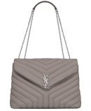 Saint Laurent medium Lou Lou chain bag Light Gray