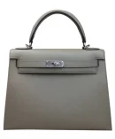 Hermes Kelly Bag 28 Epsom Leather Gray