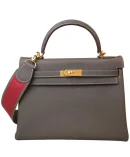 Hermes Kelly Bag 28 Togo Leather Dark Gray
