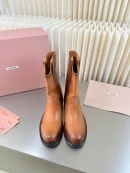 Miu Miu Foule Leather Cowboy Boot