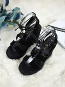 Saint Laurent Raffia Wedges Sandal 12cm